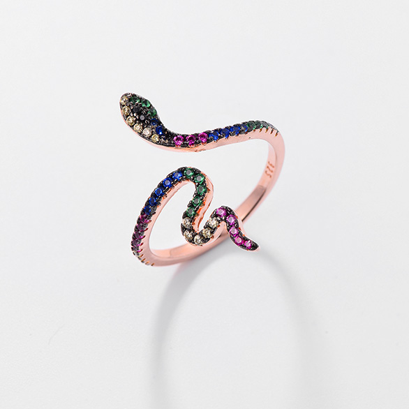 Rainbow Snake Ring