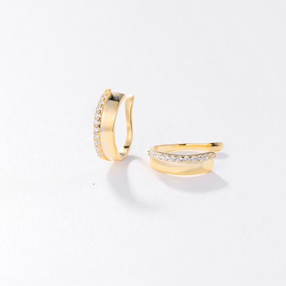 925 Sterling Silver Earrings with Gold Plate