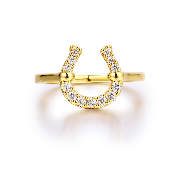 CZ Horseshoe Ring