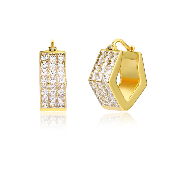 Invisible Setting CZ Earrings