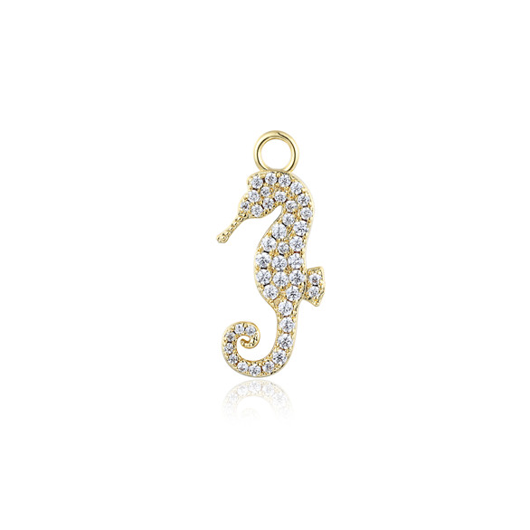 CZ Sea Horse Charm